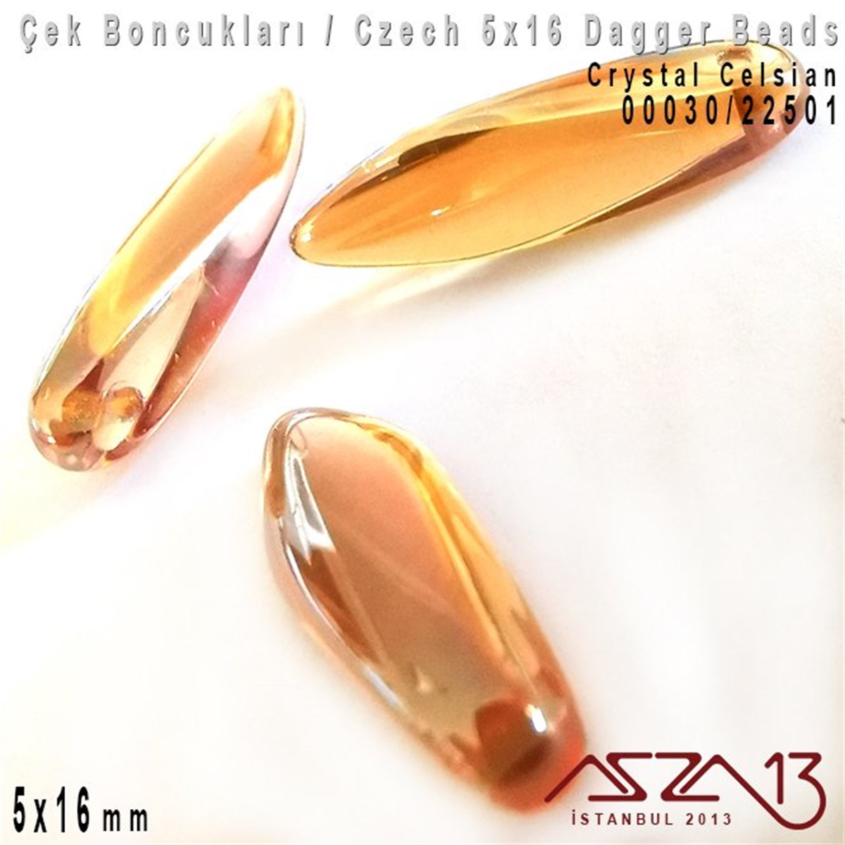 Dagger BoncukÇek BoncuklarıMarkasızDagger Boncuk - 5x16 mm - 00030*22501 / 12 Adet