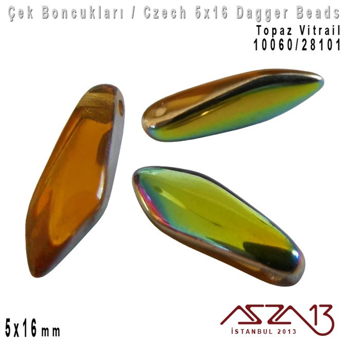 Dagger BoncukÇek BoncuklarıMarkasızDagger Boncuk - 5x16 mm - 10060*28101 / 12 Adet