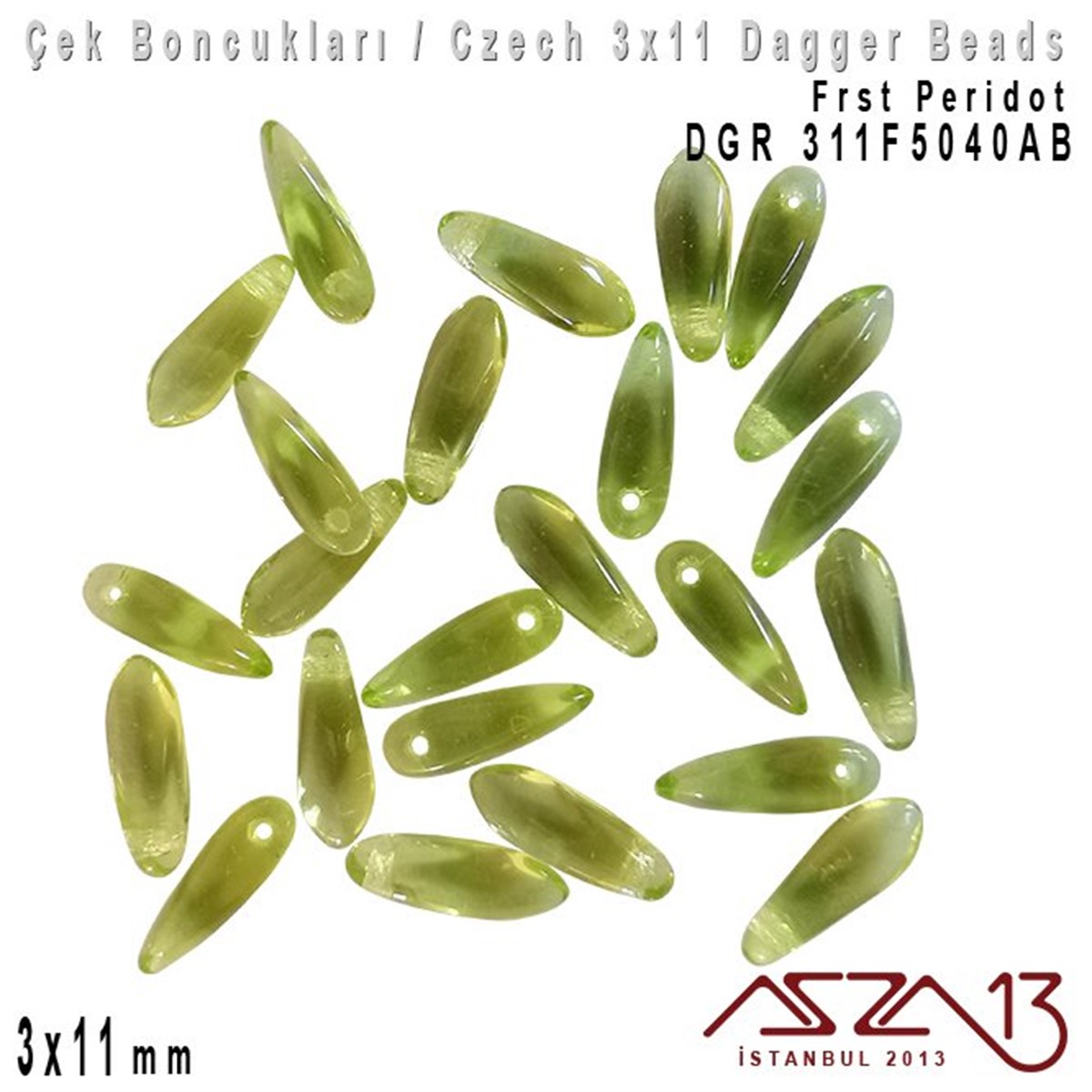 Dagger BoncukÇek BoncuklarıMarkasızDagger Boncuk - 3x11 mm - DGR*311F5040AB / 24 Adet