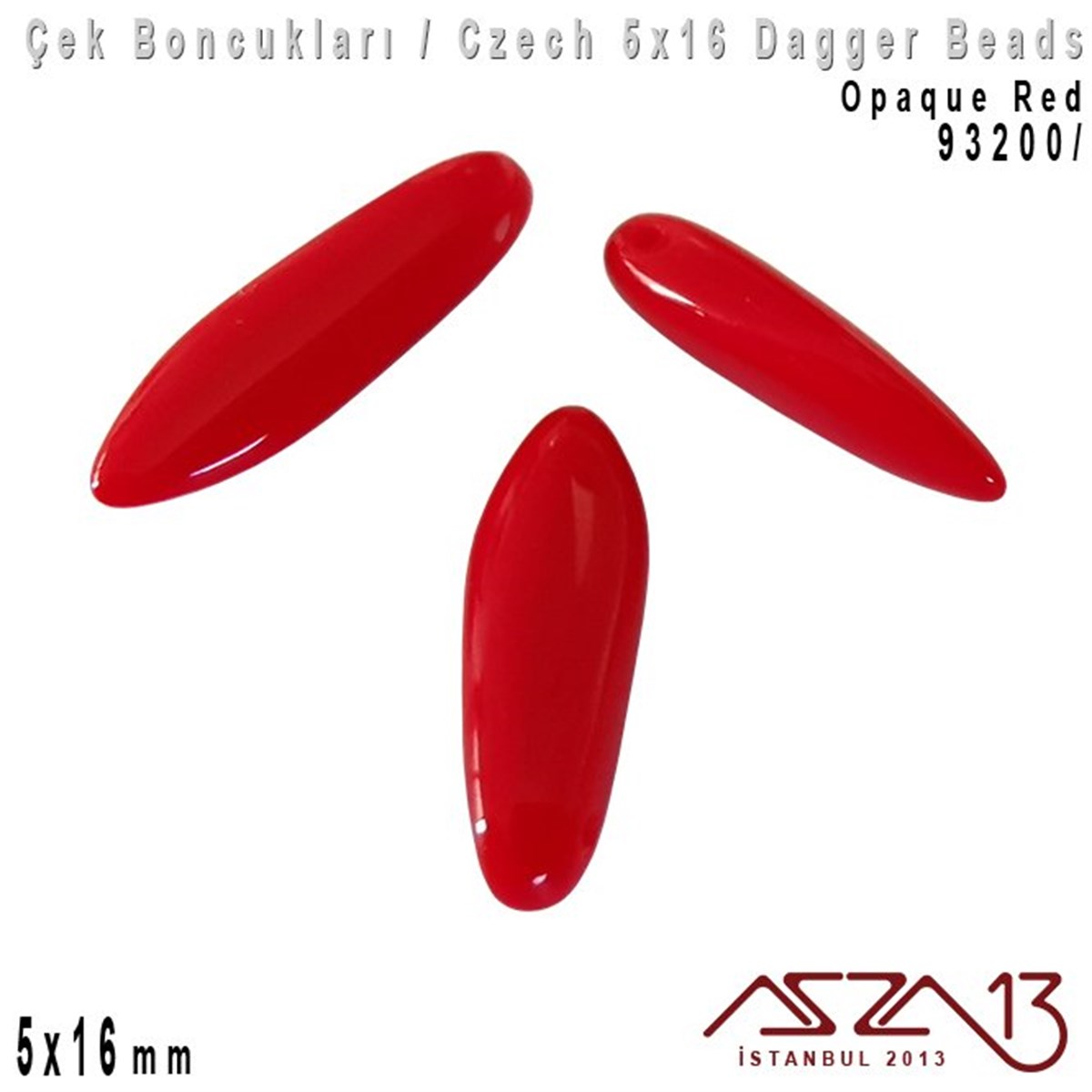 Dagger BoncukÇek BoncuklarıMarkasızDagger Boncuk - 5x16 mm - 93200* / 12 Adet