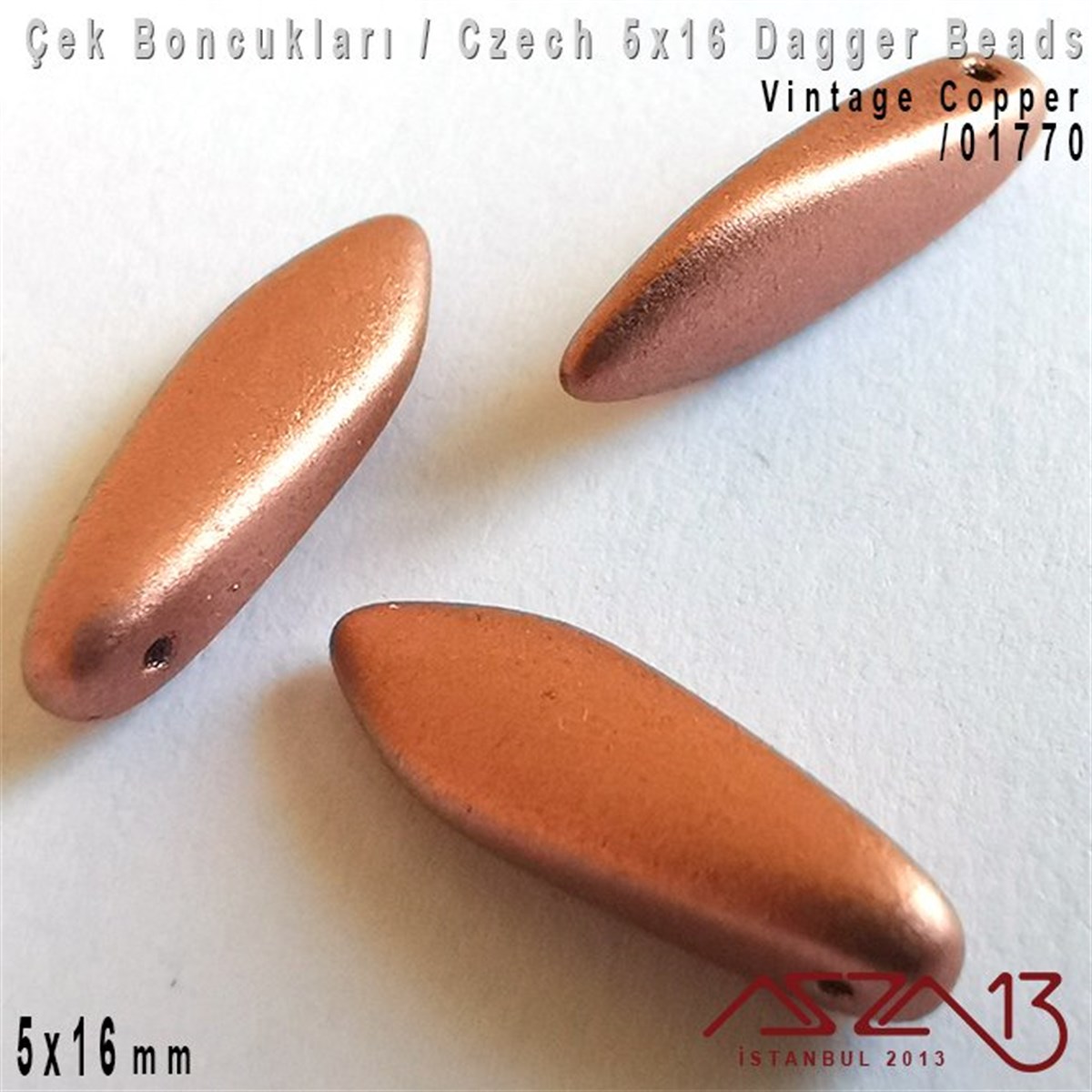 Dagger BoncukÇek BoncuklarıMarkasızDagger Boncuk - 5x16 mm - *01770 / 12 Adet