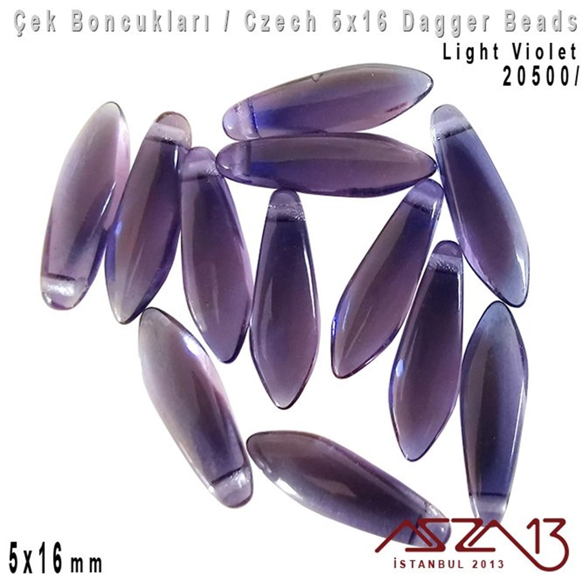 Dagger BoncukÇek BoncuklarıMarkasızDagger Boncuk - 5x16 mm - 20500* / 12 Adet