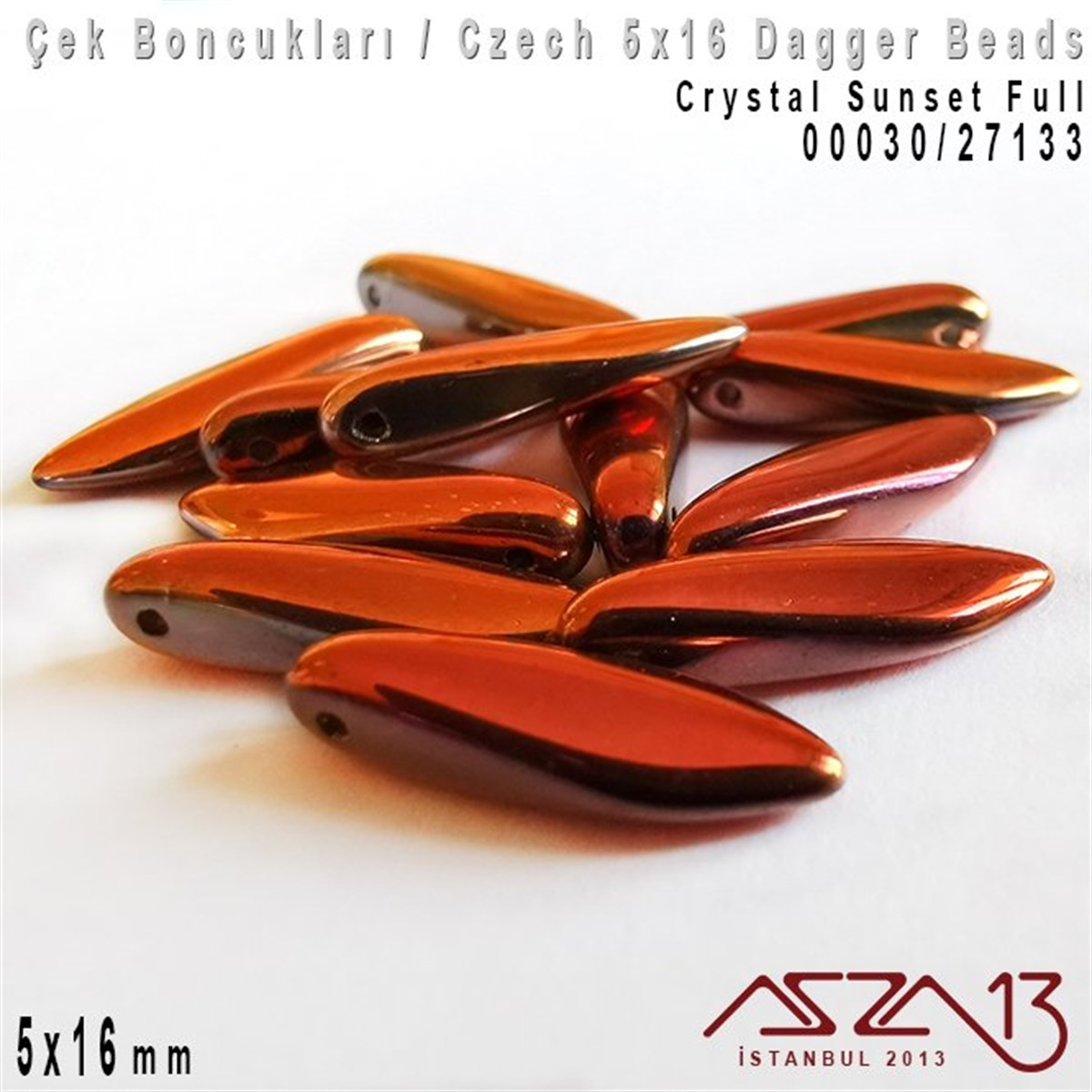 Dagger BoncukÇek BoncuklarıMarkasızDagger Boncuk - 5x16 mm - 00030*27133 / 12 Adet