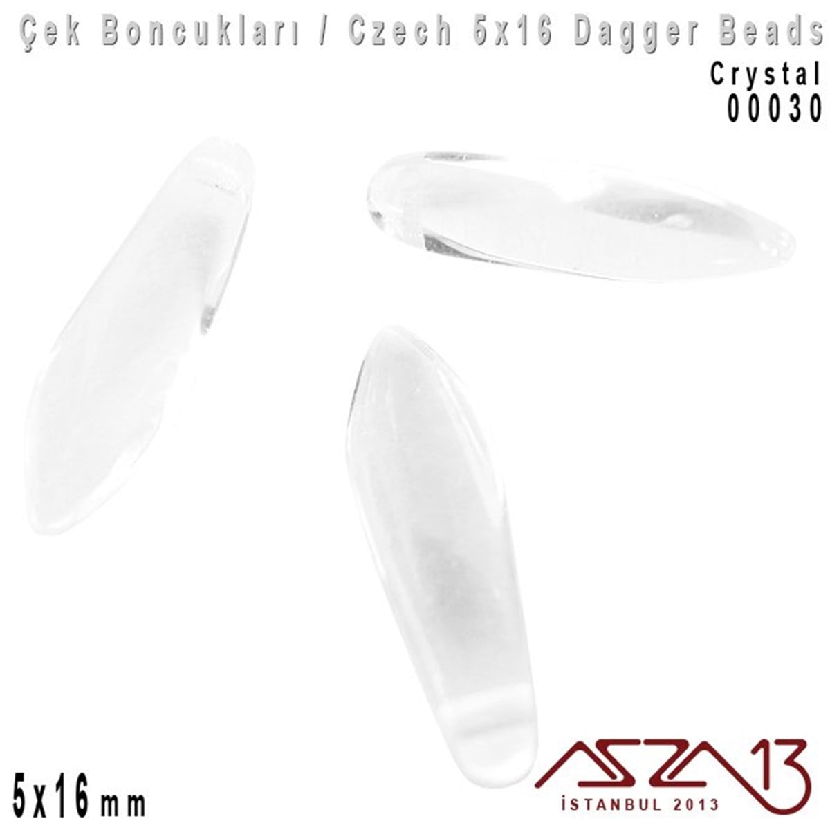 Dagger BoncukÇek BoncuklarıMarkasızDagger Boncuk - 5x16 mm - 00030* / 12 Adet