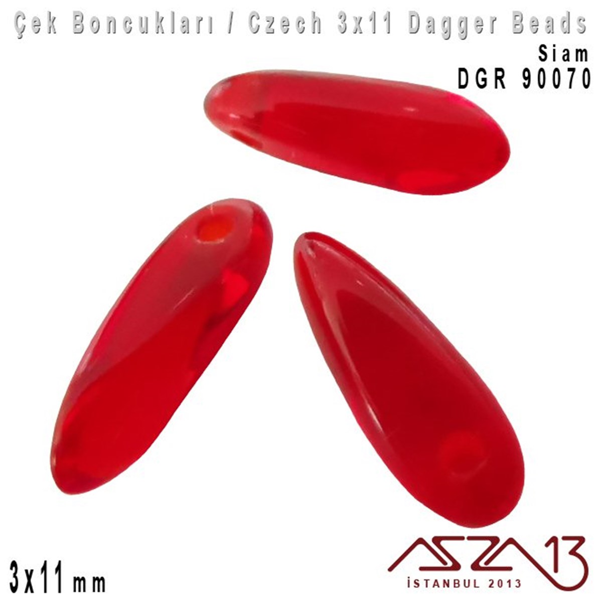 Dagger BoncukÇek BoncuklarıMarkasızDagger Boncuk - 3x11 mm - DGR*90070 / 24 Adet