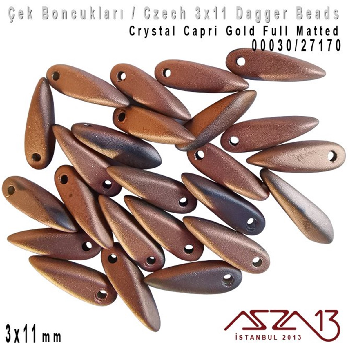 Dagger BoncukÇek BoncuklarıMarkasızDagger Boncuk - 3x11 mm - 00030*27170 / 24 Adet