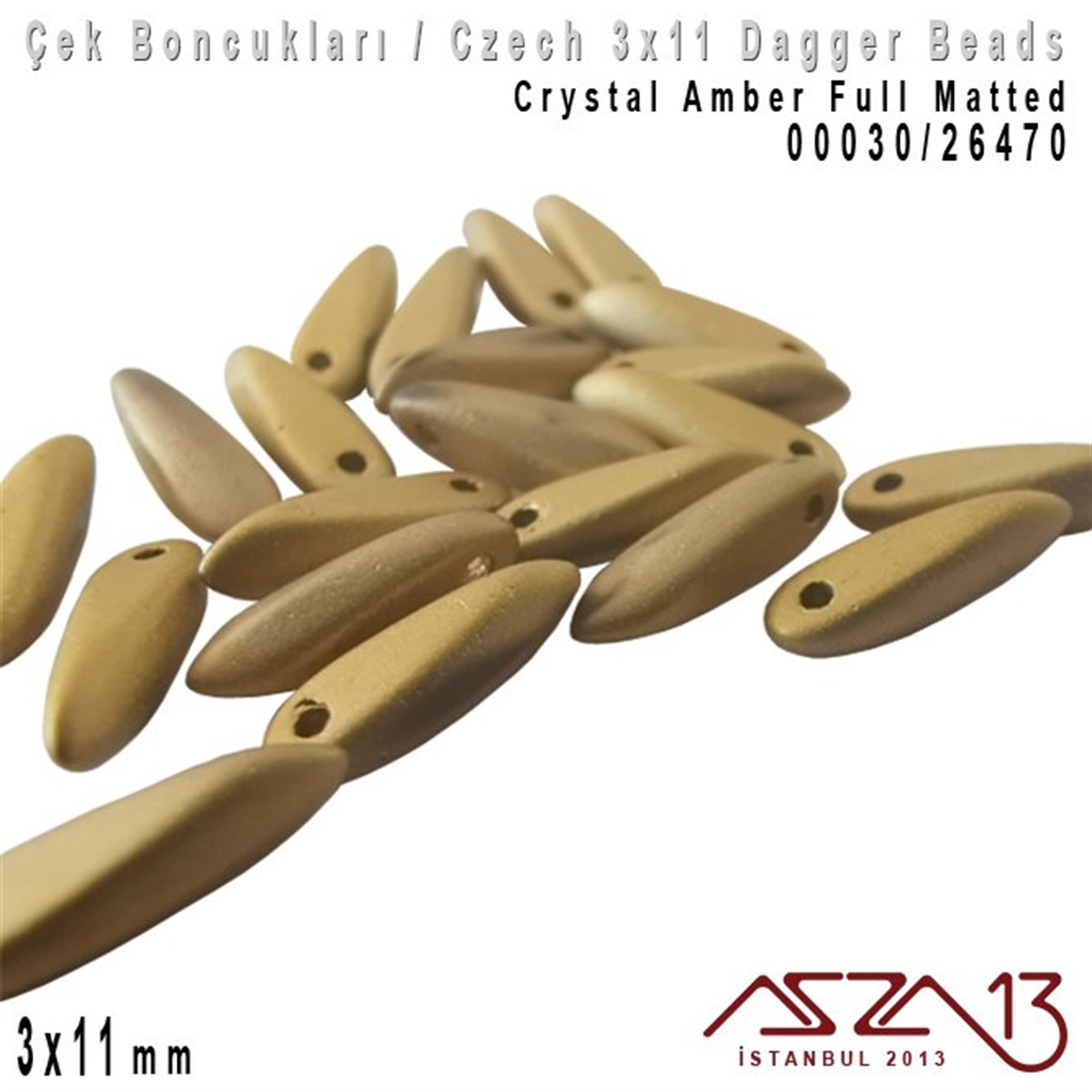 Dagger BoncukÇek BoncuklarıMarkasızDagger Boncuk - 3x11 mm - 00030*26470 / 24 Adet
