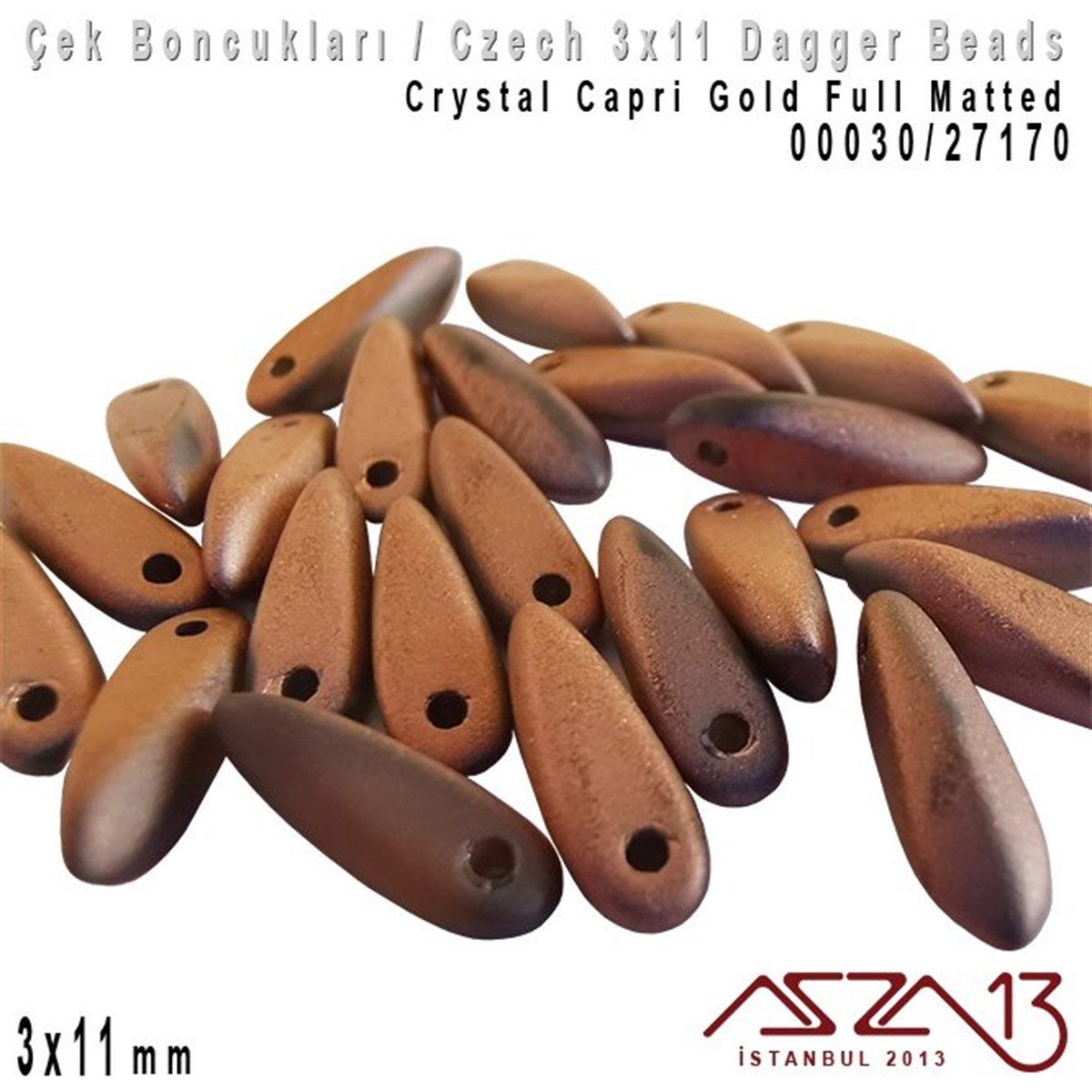 Dagger BoncukÇek BoncuklarıMarkasızDagger Boncuk - 3x11 mm - 00030*27170 / 24 Adet