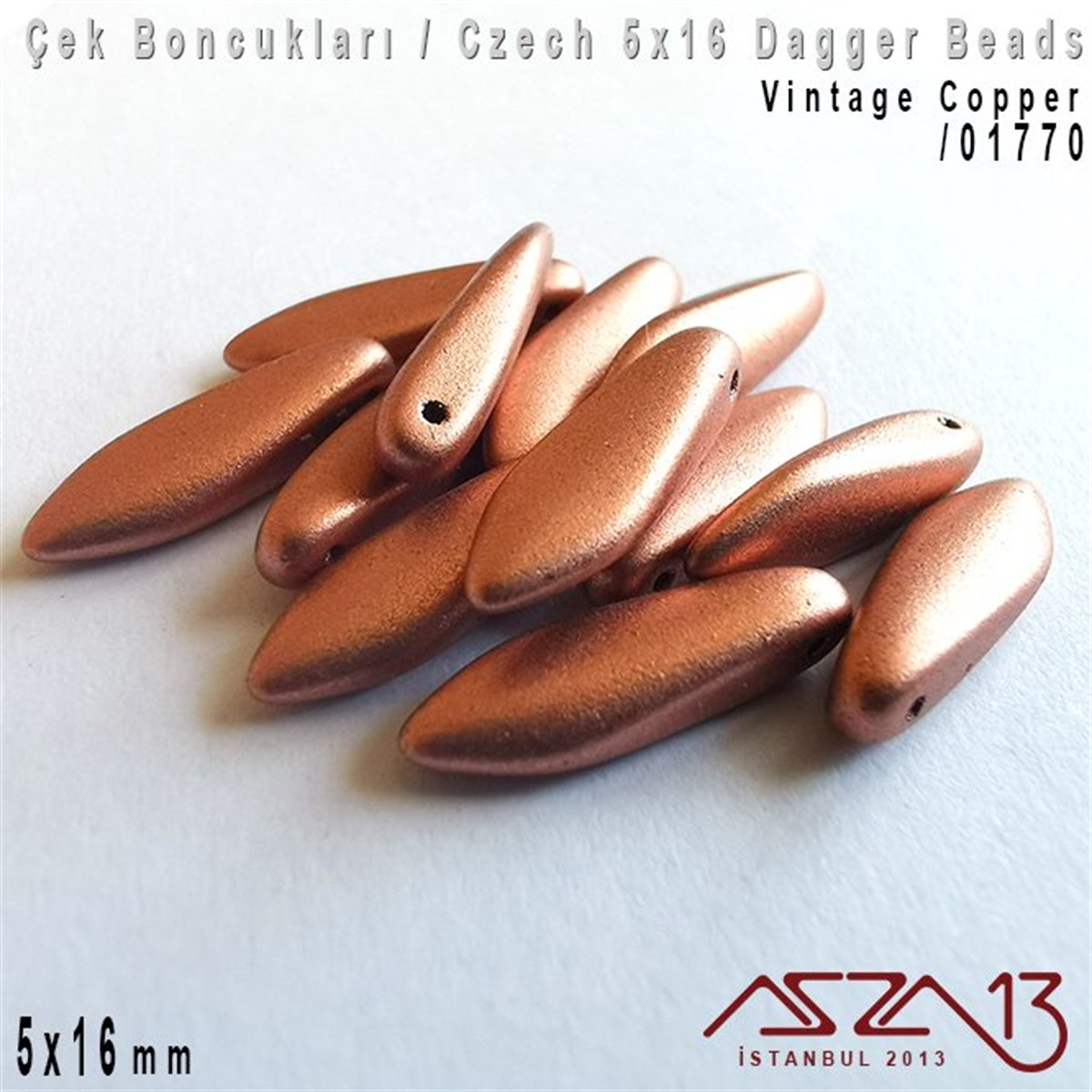 Dagger BoncukÇek BoncuklarıMarkasızDagger Boncuk - 5x16 mm - *01770 / 12 Adet