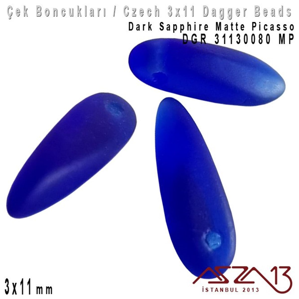Dagger BoncukÇek BoncuklarıMarkasızDagger Boncuk - 3x11 mm - DGR*31130080MP / 24 Adet