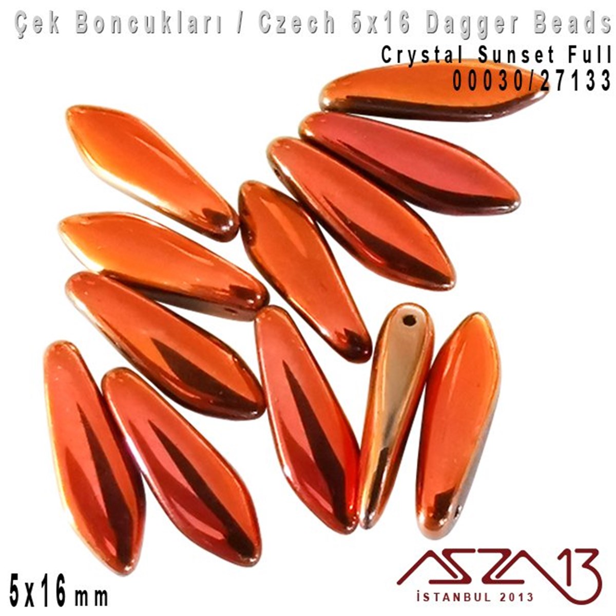 Dagger BoncukÇek BoncuklarıMarkasızDagger Boncuk - 5x16 mm - 00030*27133 / 12 Adet