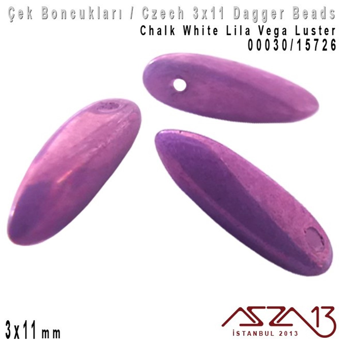 Dagger BoncukÇek BoncuklarıMarkasızDagger Boncuk - 3x11 mm - 03000*15726 / 24 Adet