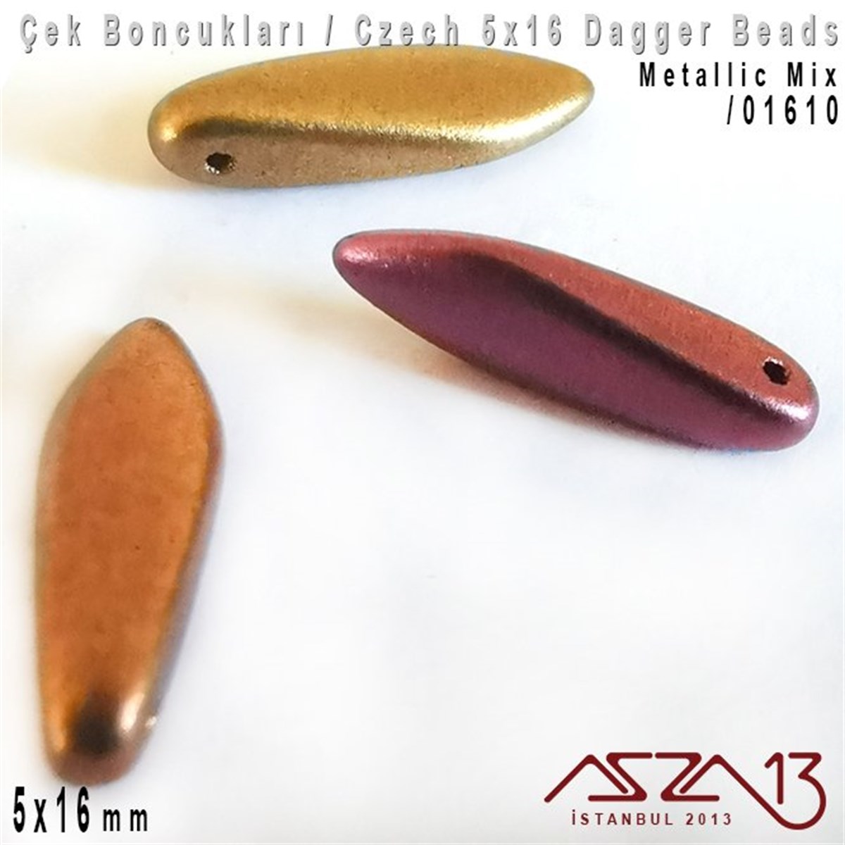 Dagger BoncukÇek BoncuklarıMarkasızDagger Boncuk - 5x16 mm - *01610 / 12 Adet
