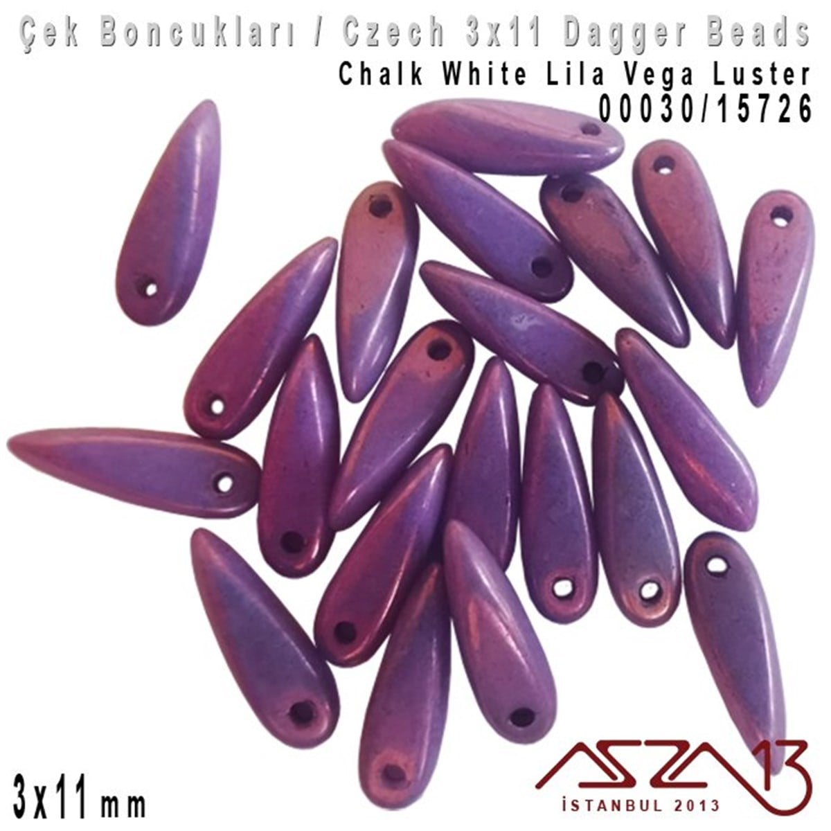 Dagger BoncukÇek BoncuklarıMarkasızDagger Boncuk - 3x11 mm - 03000*15726 / 24 Adet