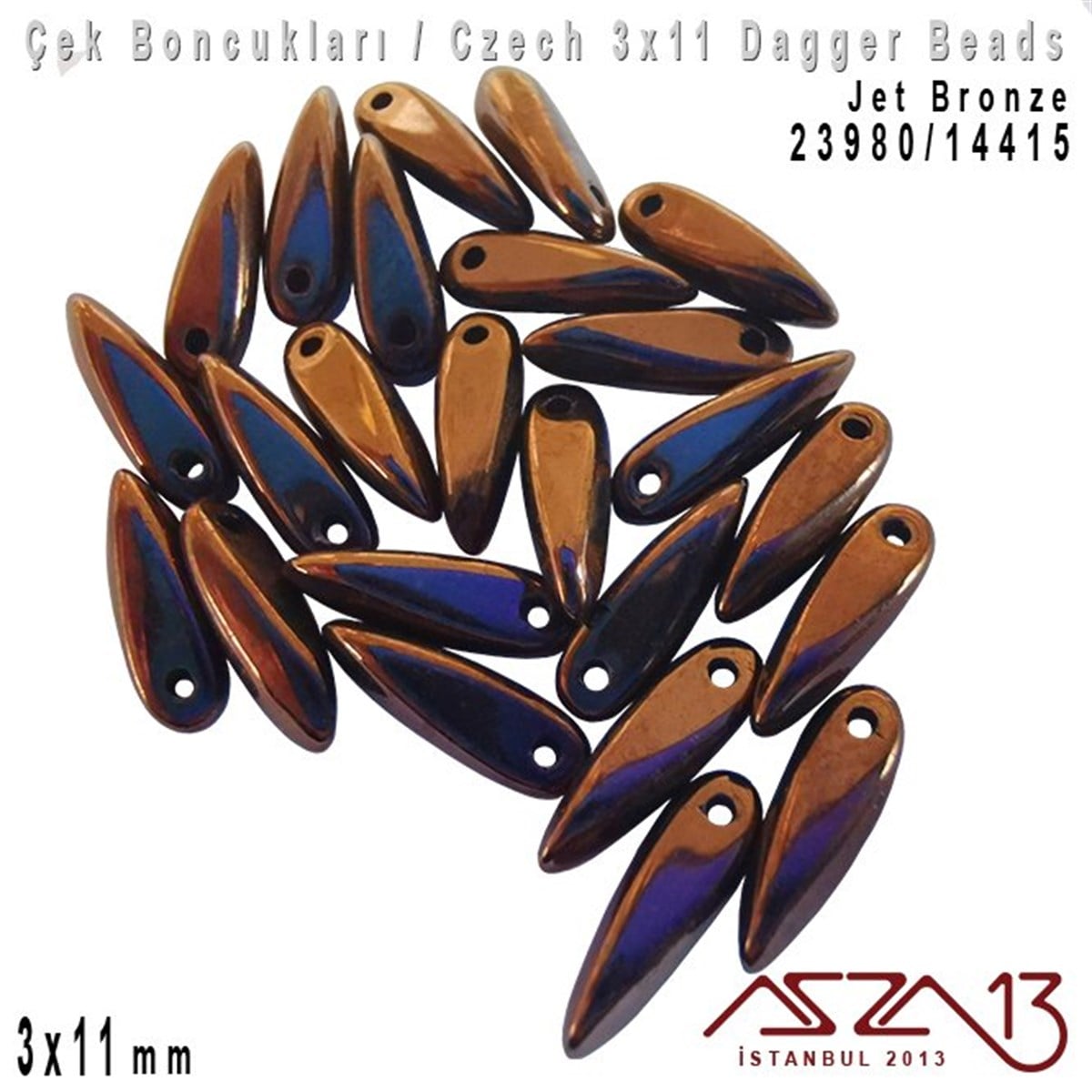 Dagger BoncukÇek BoncuklarıMarkasızDagger Boncuk - 3x11 mm - 23980*14415 / 24 Adet