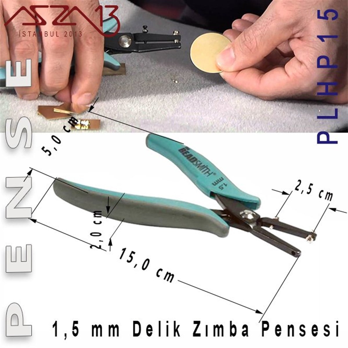Delik Zımba PensesiALET, ARAÇ ve GEREÇBeadSmith1,5 mm Delik Zımba Pensesi