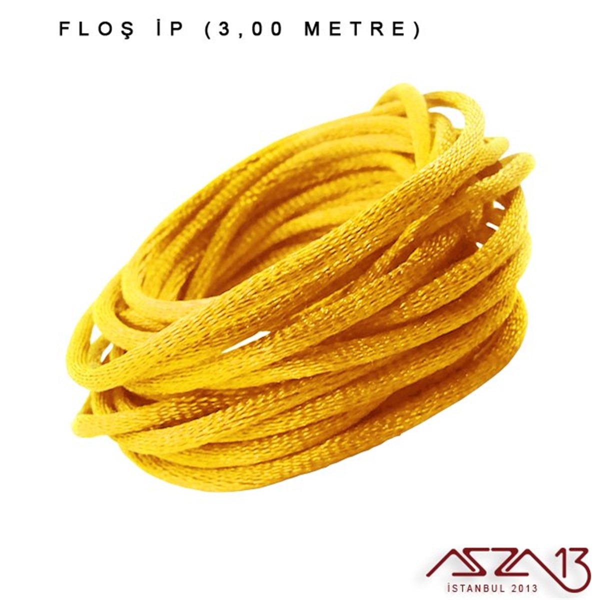Floş İpler (Rattail Satin Cord)İp, Kordon, MisinaMarkasızBuğday Sarı - 2,00 mm - Floş İp / 3 Metre