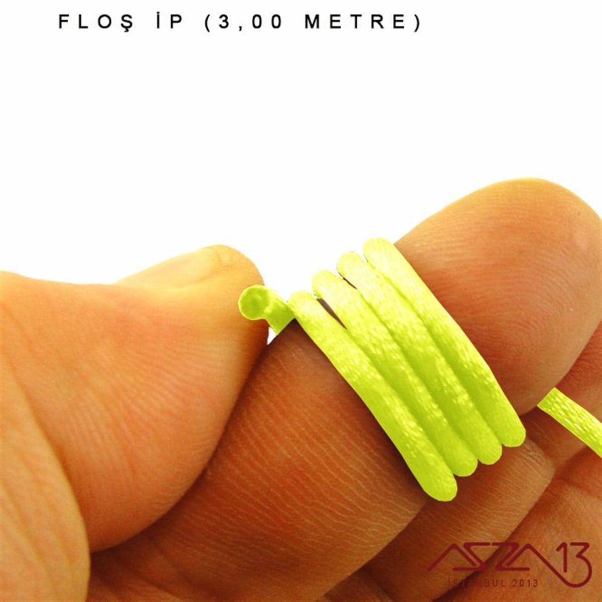 Floş İpler (Rattail Satin Cord)İp, Kordon, MisinaMarkasızNeon Sarı - 2,00 mm - Floş İp / 3 Metre
