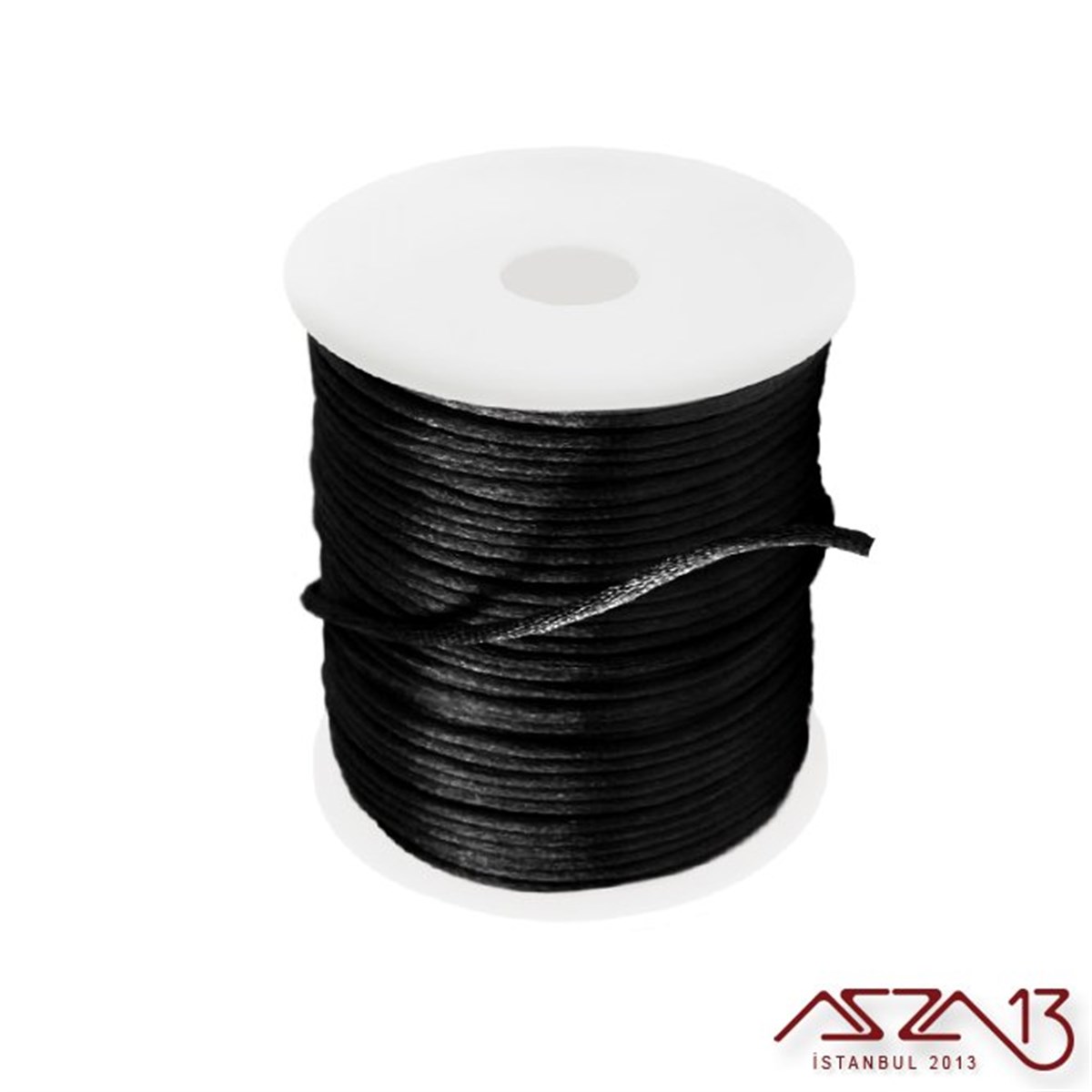 Floş İpler (Rattail Satin Cord)İp, Kordon, MisinaMarkasızSiyah 2,00 mm Floş İp - 100 m / 1 Masura