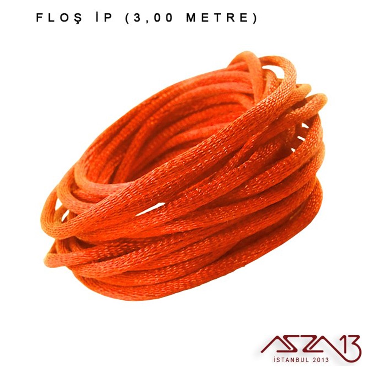 Floş İpler (Rattail Satin Cord)İp, Kordon, MisinaMarkasızTuruncu - 2,00 mm - Floş İp / 3 Metre