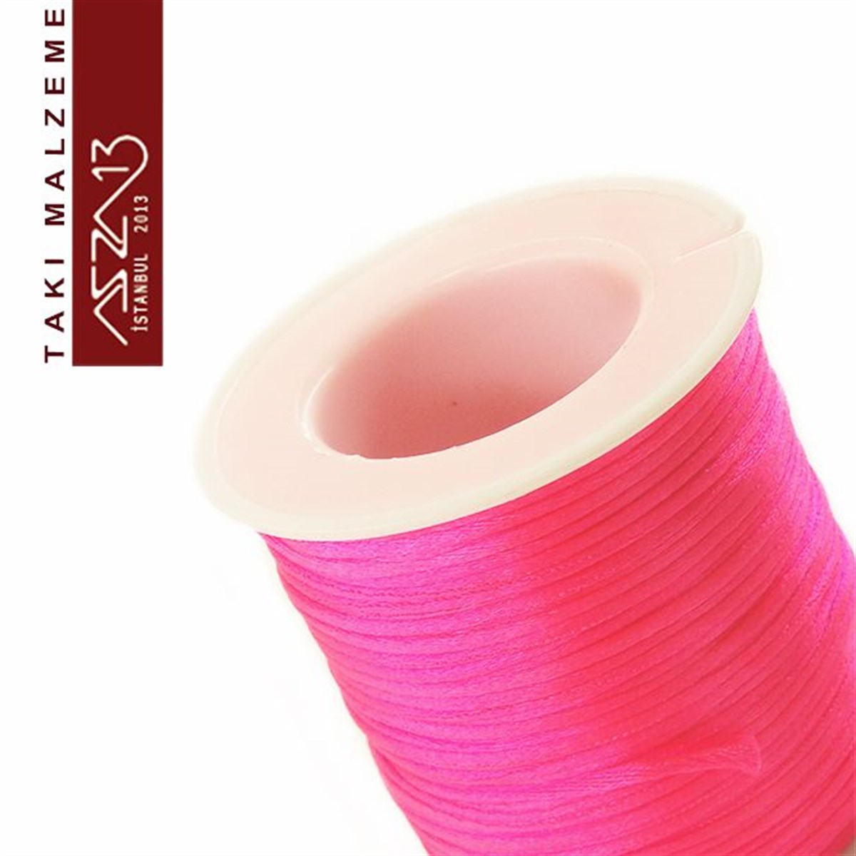 Floş İpler (Rattail Satin Cord)İp, Kordon, MisinaMarkasızNeon Pembe 1,00 mm Floş İp / Paket İçeriği 50 m