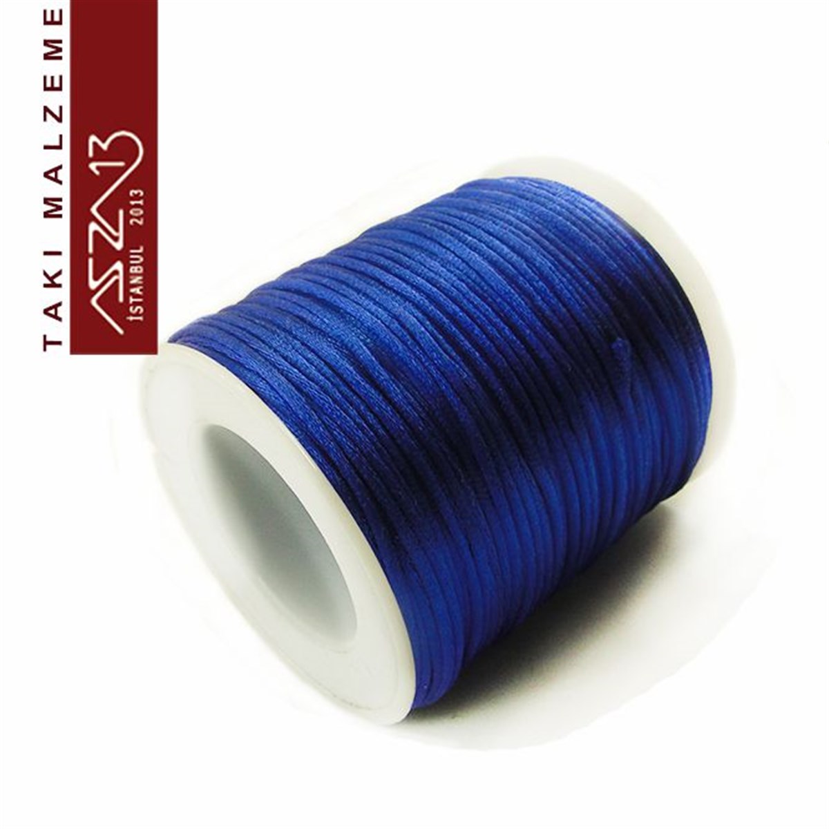 Floş İpler (Rattail Satin Cord)İp, Kordon, MisinaMarkasızKobalt Mavi 1,00 mm Floş İp / Paket İçeriği 50 m