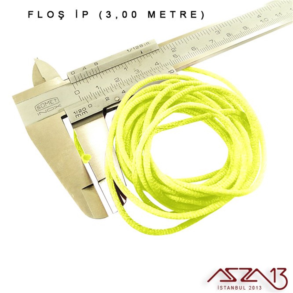 Floş İpler (Rattail Satin Cord)İp, Kordon, MisinaMarkasızNeon Sarı - 2,00 mm - Floş İp / 3 Metre
