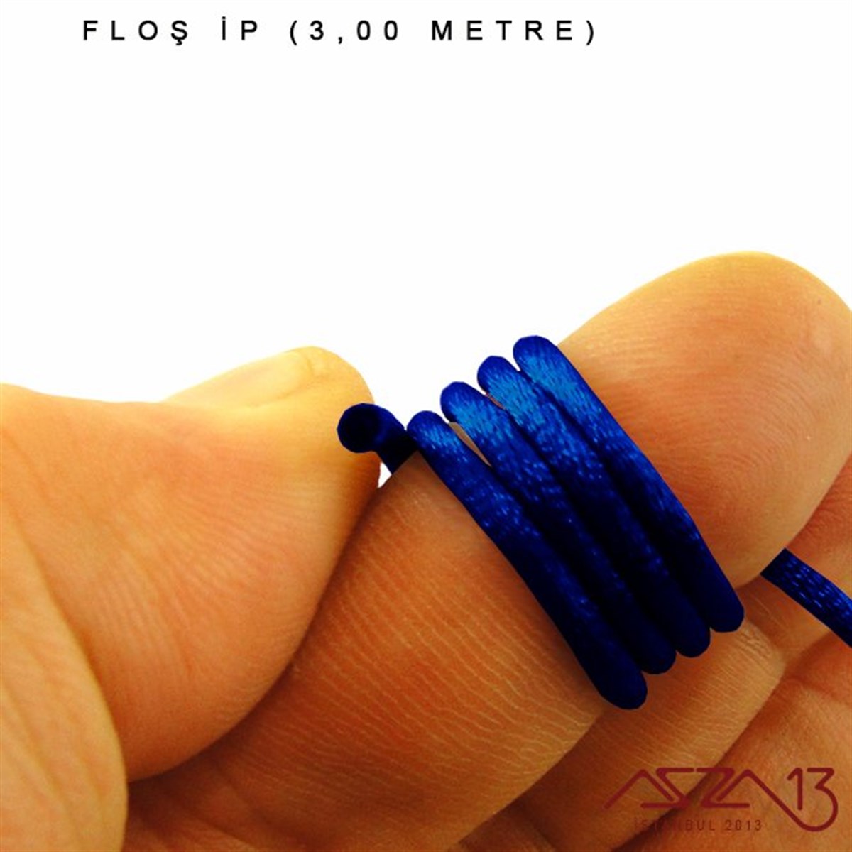 Floş İpler (Rattail Satin Cord)İp, Kordon, MisinaMarkasızKobalt Mavi - 2,00 mm - Floş İp / 3 Metre