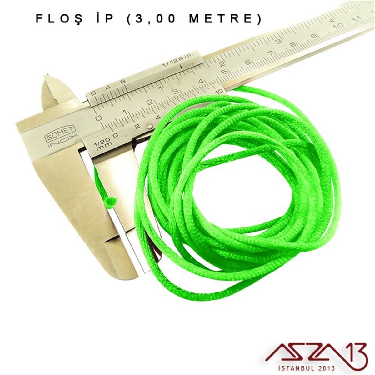 Floş İpler (Rattail Satin Cord)İp, Kordon, MisinaMarkasızNeon Yeşil - 2,00 mm - Floş İp / 3 Metre