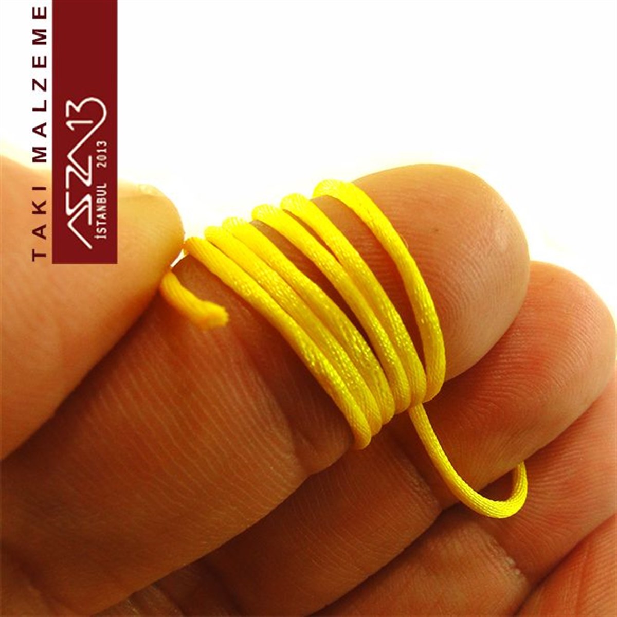 Floş İpler (Rattail Satin Cord)İp, Kordon, MisinaMarkasızSarı 1,00 mm Floş İp / Paket İçeriği 3 m