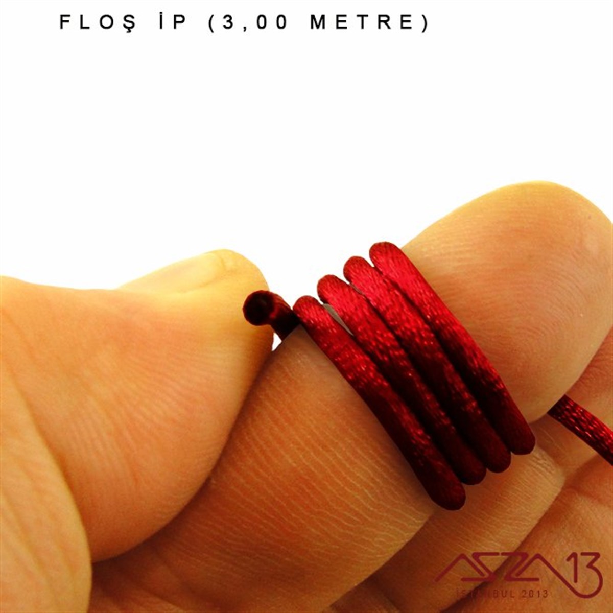 Floş İpler (Rattail Satin Cord)İp, Kordon, MisinaMarkasızKırmızı - 2,00 mm - Floş İp / 3 Metre