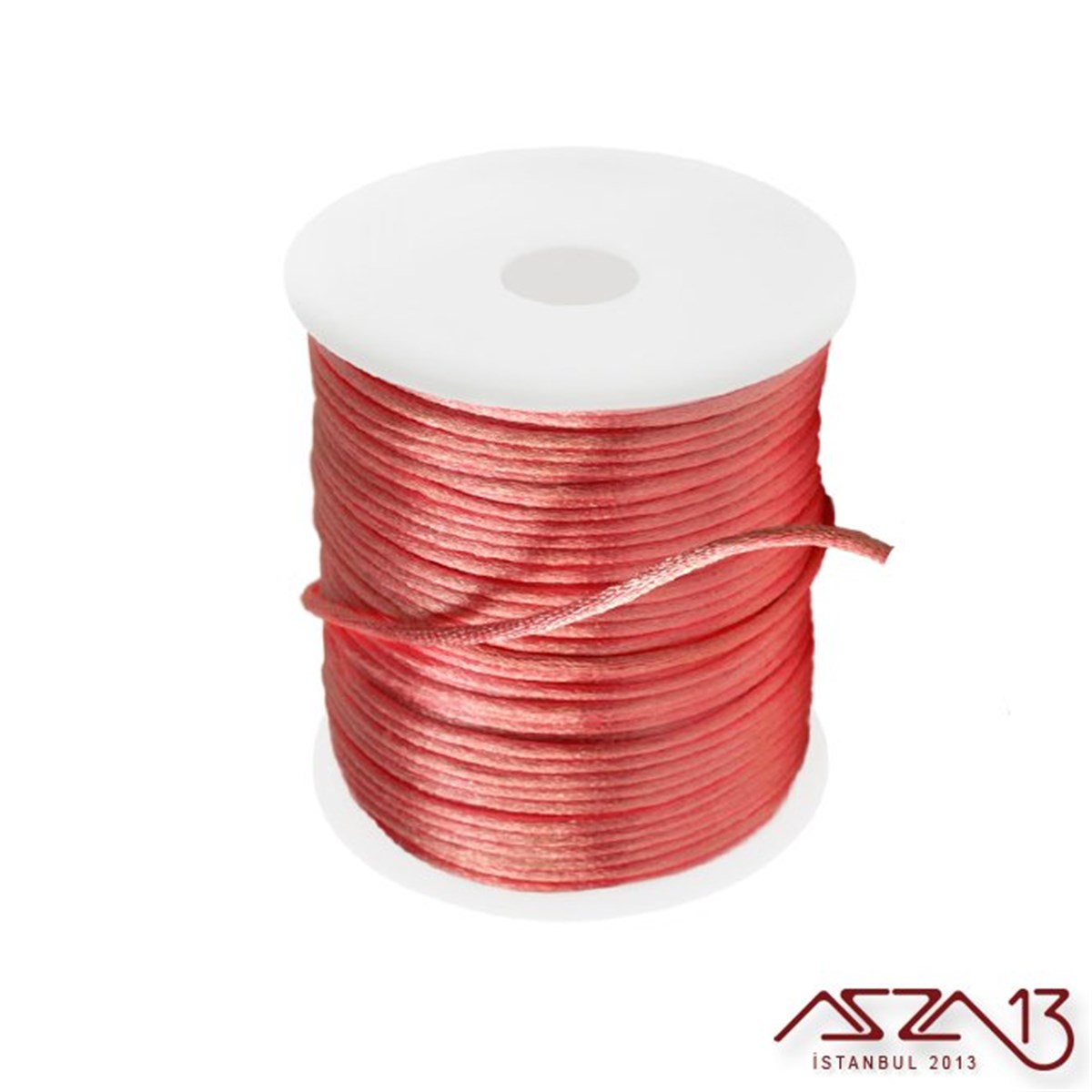 Floş İpler (Rattail Satin Cord)İp, Kordon, MisinaMarkasızKoyu Somon 2,00 mm Floş İp - 100 m / 1 Masura