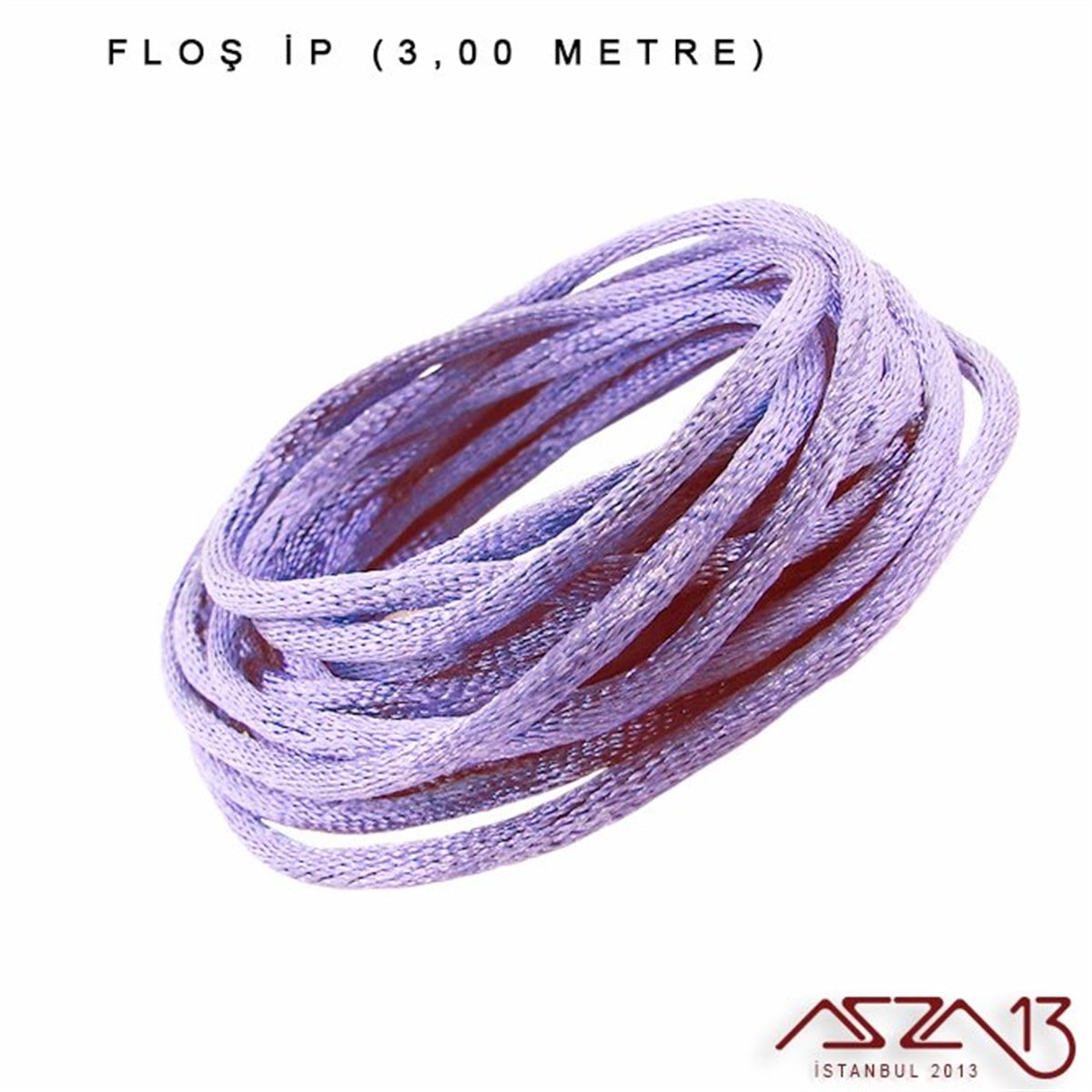 Floş İpler (Rattail Satin Cord)İp, Kordon, MisinaMarkasızLeylak - 2,00 mm - Floş İp / 3 Metre