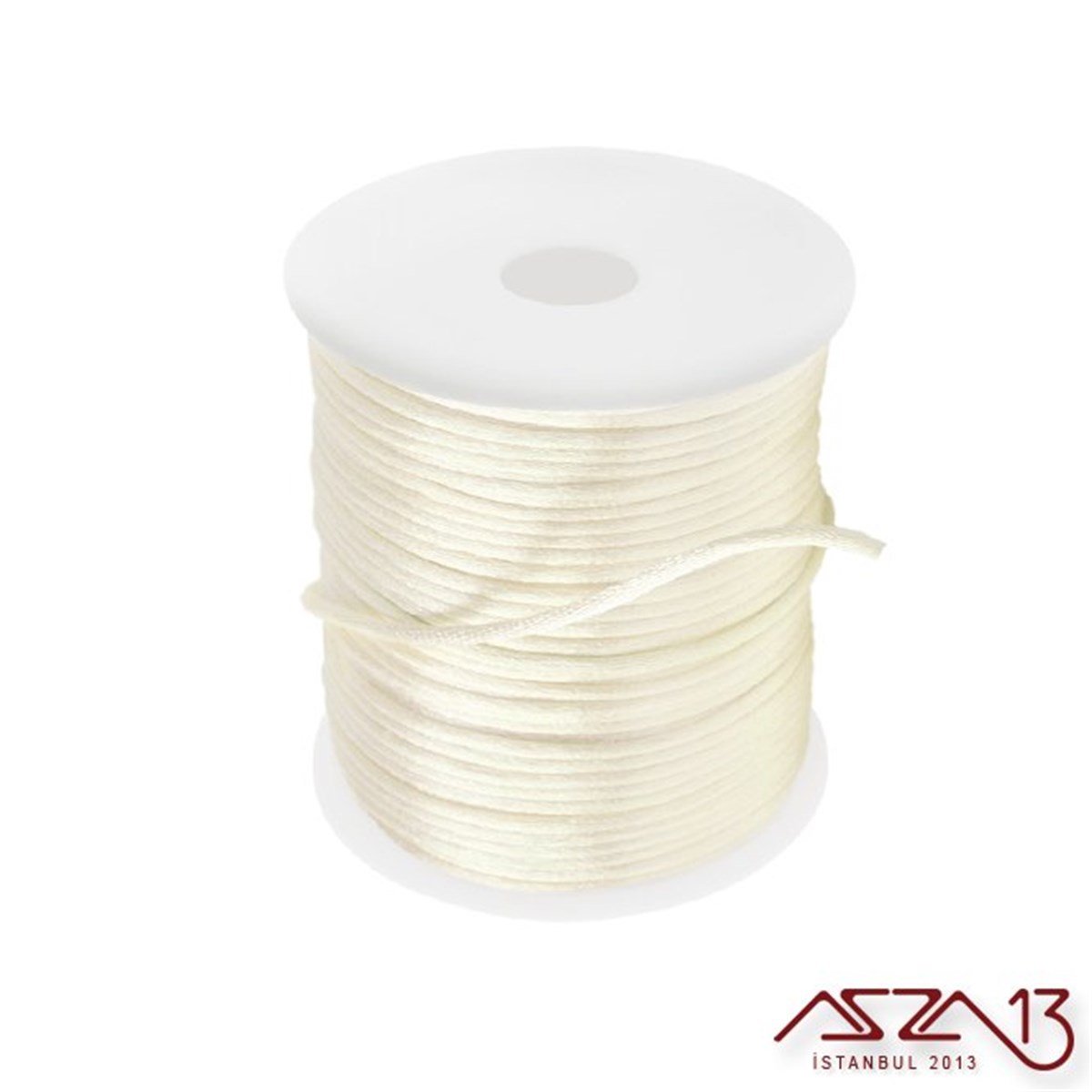 Floş İpler (Rattail Satin Cord)İp, Kordon, MisinaMarkasızKrem 2,00 mm Floş İp - 100 m / 1 Masura