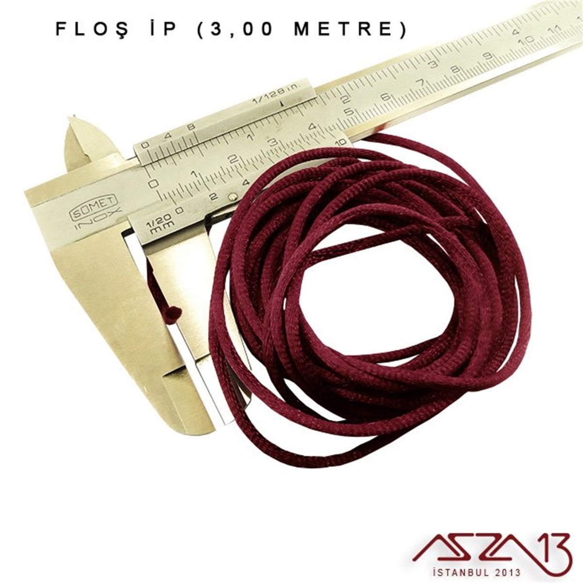 Floş İpler (Rattail Satin Cord)İp, Kordon, MisinaMarkasızBordo - 2,00 mm - Floş İp / 3 Metre
