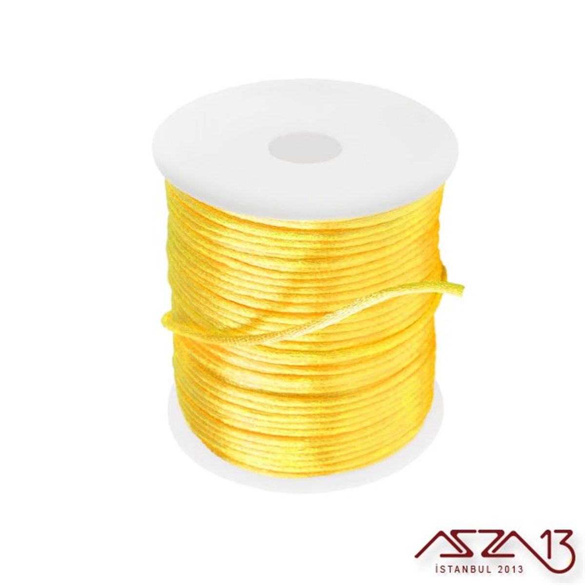 Floş İpler (Rattail Satin Cord)İp, Kordon, MisinaMarkasızBuğday Sarı 2,00 mm Floş İp - 100 m / 1 Masura
