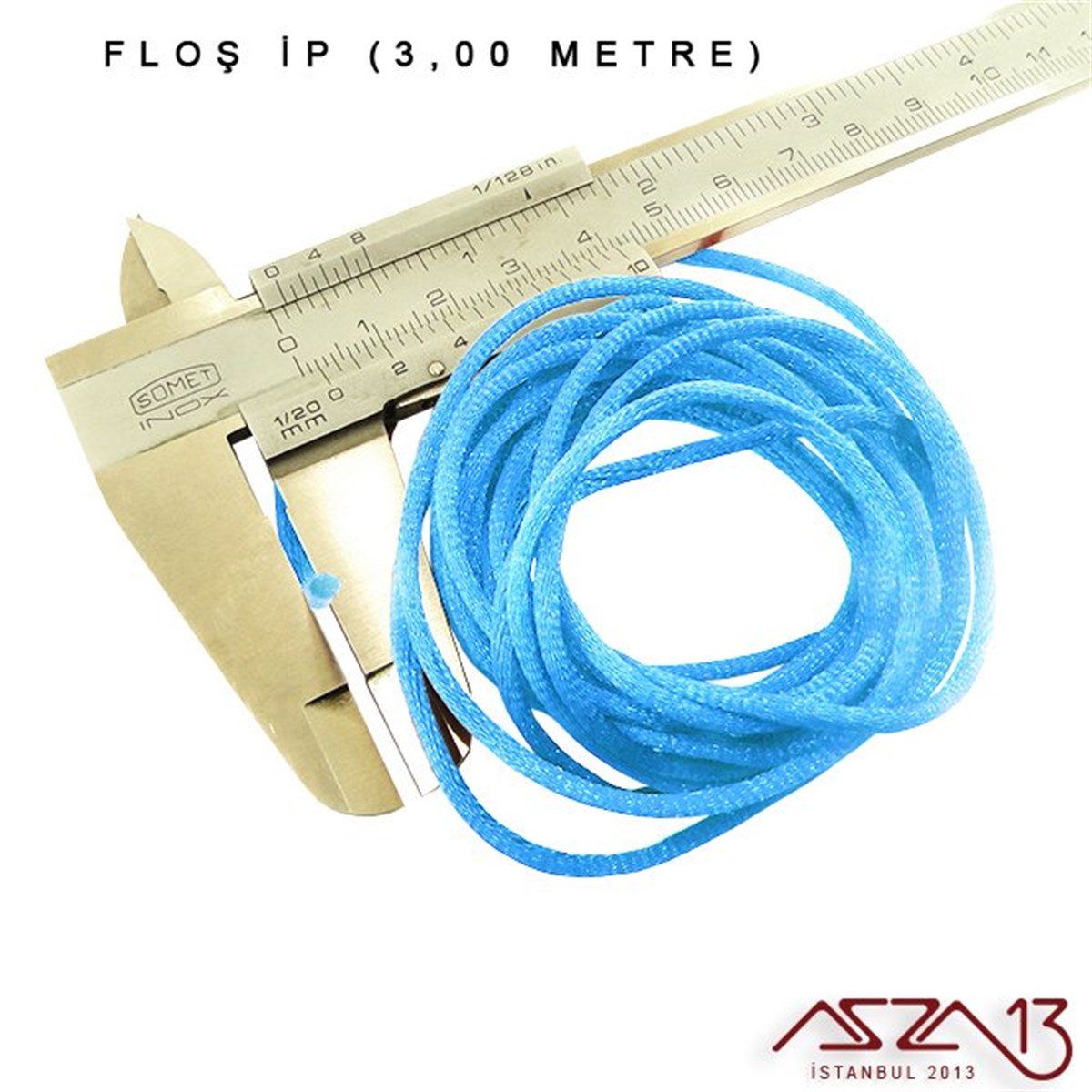 Floş İpler (Rattail Satin Cord)İp, Kordon, MisinaMarkasızMavi - 2,00 mm - Floş İp / 3 Metre