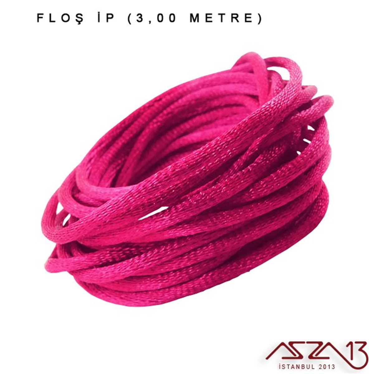 Floş İpler (Rattail Satin Cord)İp, Kordon, MisinaMarkasızFuşya - 2,00 mm - Floş İp / 3 Metre