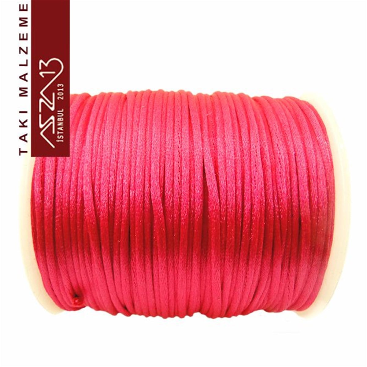 Floş İpler (Rattail Satin Cord)İp, Kordon, MisinaMarkasızKoyu Pembe 1,00 mm Floş İp / Paket İçeriği 50 m