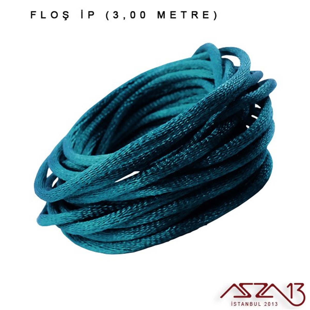 Floş İpler (Rattail Satin Cord)İp, Kordon, MisinaMarkasızGöl Mavi - 2,00 mm - Floş İp / 3 Metre