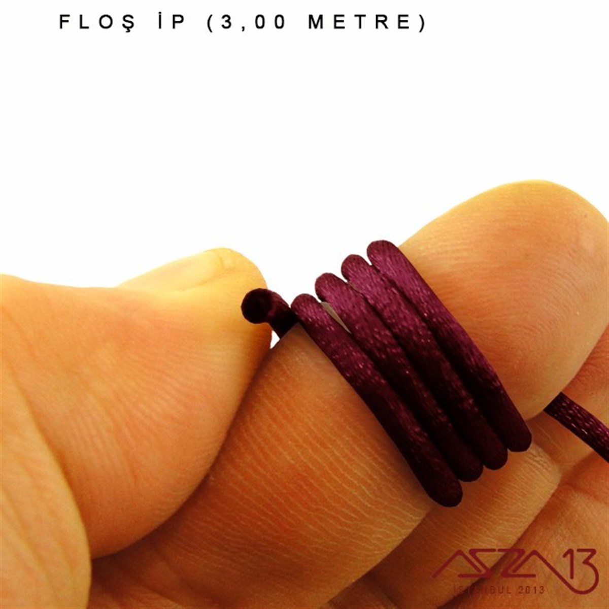 Floş İpler (Rattail Satin Cord)İp, Kordon, MisinaMarkasızBordo - 2,00 mm - Floş İp / 3 Metre
