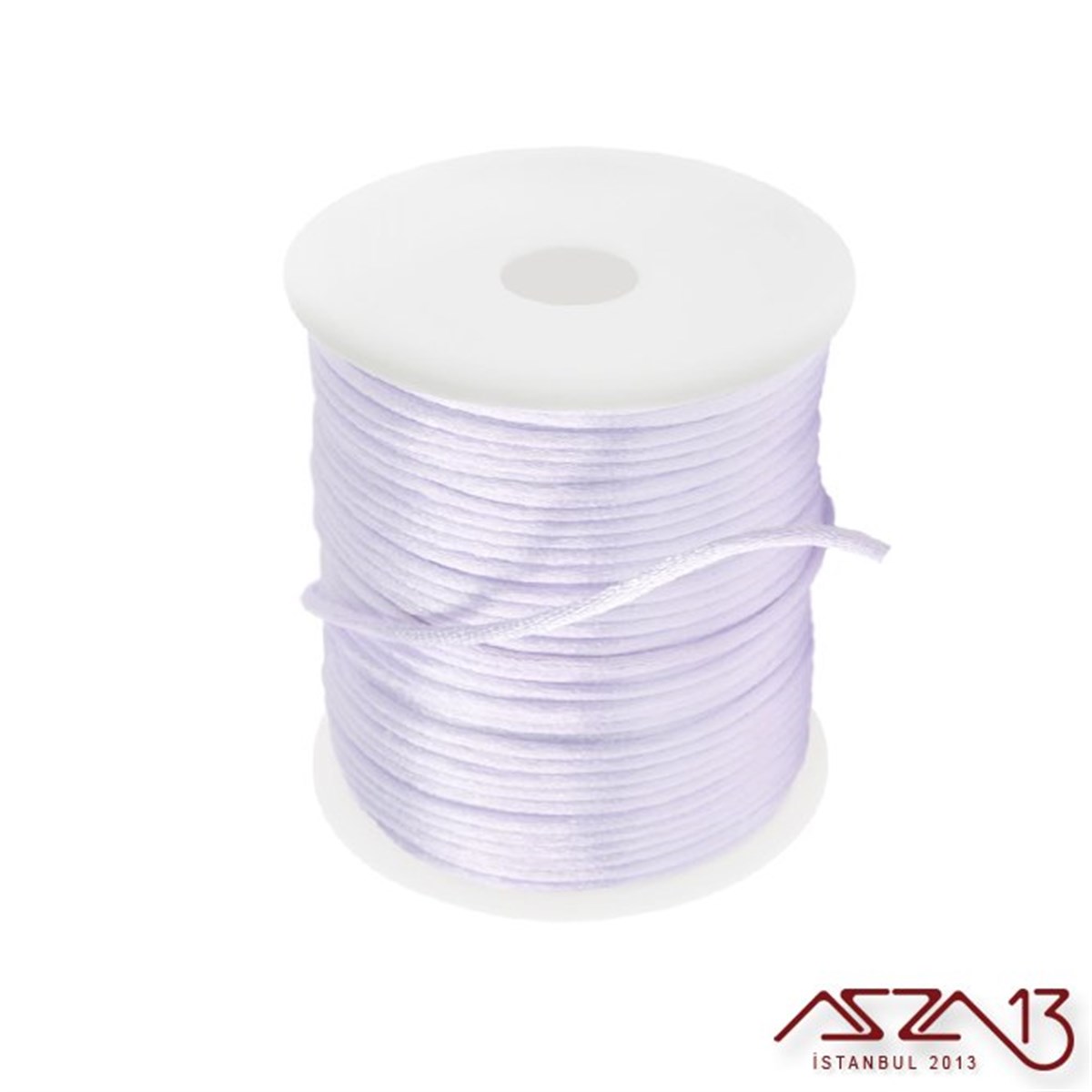 Floş İpler (Rattail Satin Cord)İp, Kordon, MisinaMarkasızAçık Eflatun 2,00 mm Floş İp - 100 m / 1 Masura
