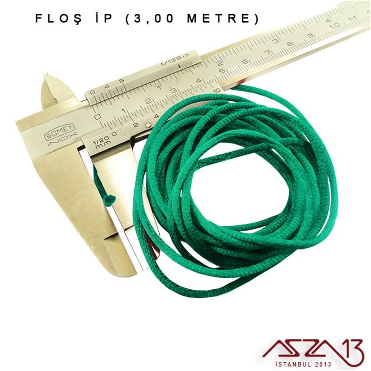 Floş İpler (Rattail Satin Cord)İp, Kordon, MisinaMarkasızCamgöbeği Yeşil - 2,00 mm - Floş İp / 3 Metre