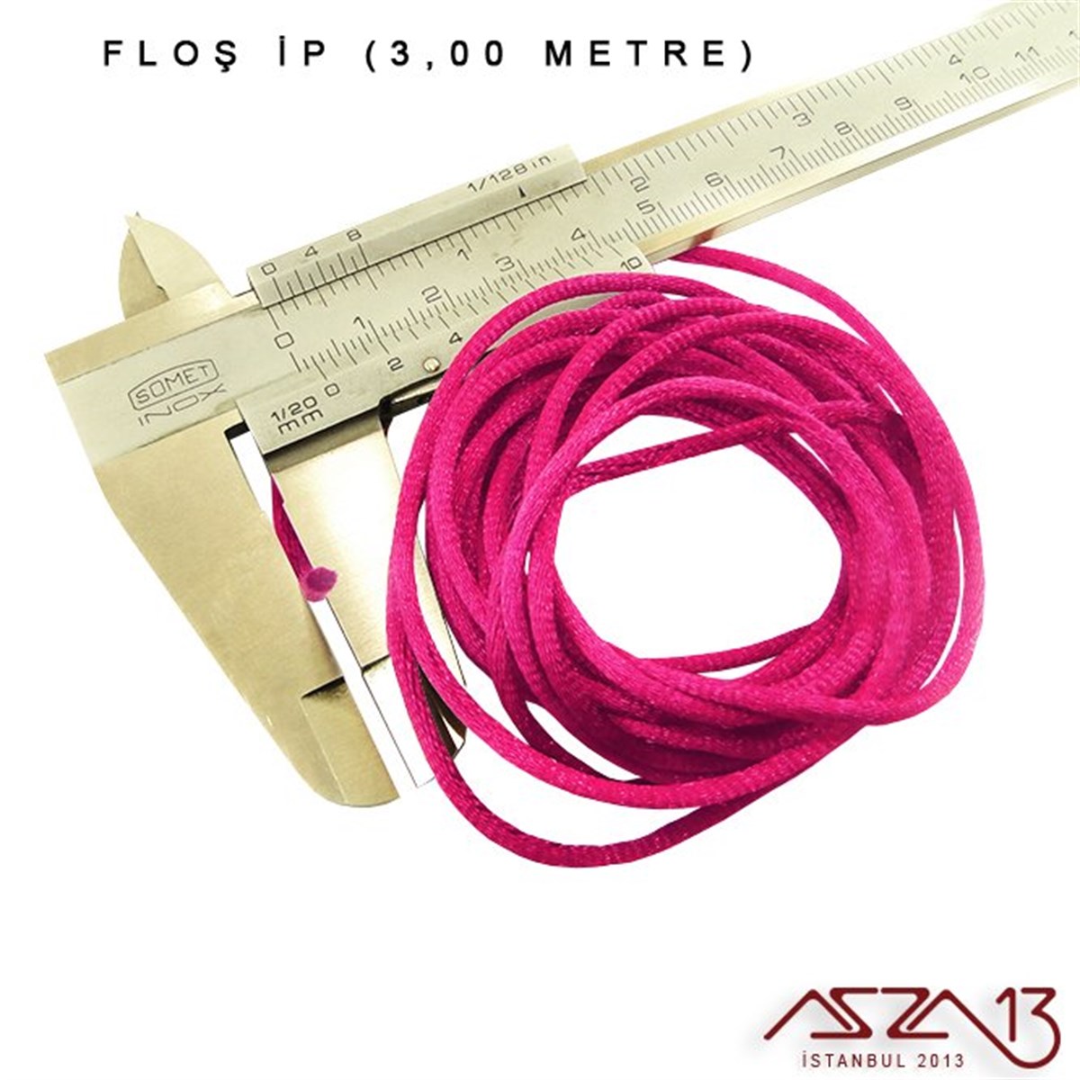 Floş İpler (Rattail Satin Cord)İp, Kordon, MisinaMarkasızFuşya - 2,00 mm - Floş İp / 3 Metre