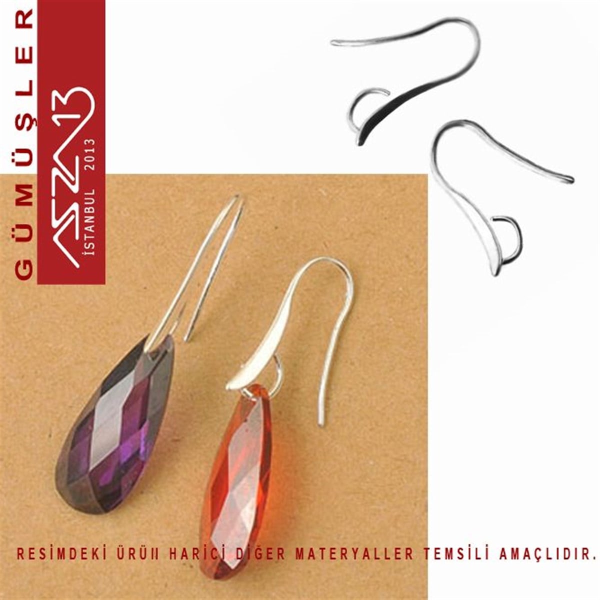 Gümüş Kilit, Gümüş Kanca, Gümüş KlipsGÜMÜŞMarkasızSterling Gümüş Büyük İç Halkalı 20 mm Küpe Kancası / Paket İçeriği 1 Çift