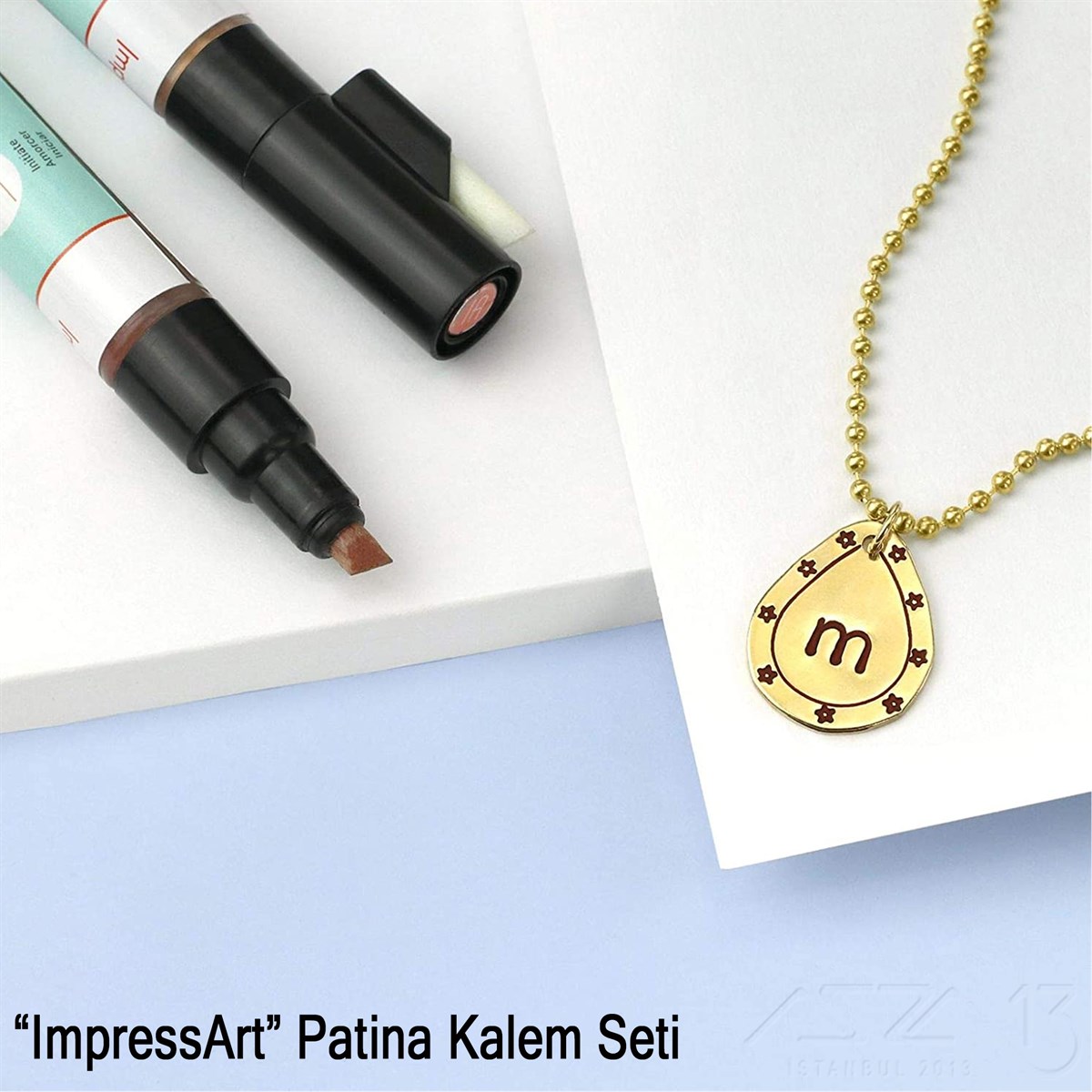 ''ImpressArt'' Damga Mürekkebi (Mine)Eskitme Boya (Patina)TAKI, HOBİ, TAKI MALZEMELERİ, TOHO, MIYUKI DELICA, KUMİHİMO DİSK, SWAROVSKI KRİSTAL, TAKI TASARIMIEskitme Boya (Patina)ImpressArt02.At.22.Pt.16''ImpressArt'' Damga Mürekkebi Kalem Seti (Mine)