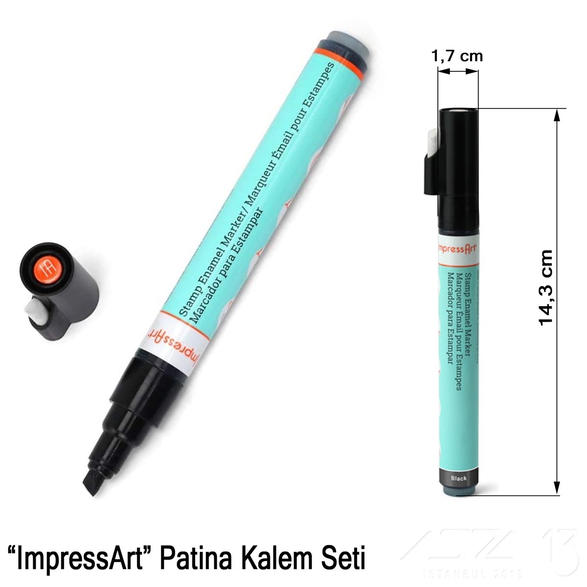 ''ImpressArt'' Damga Mürekkebi (Mine)Eskitme Boya (Patina)TAKI, HOBİ, TAKI MALZEMELERİ, TOHO, MIYUKI DELICA, KUMİHİMO DİSK, SWAROVSKI KRİSTAL, TAKI TASARIMIEskitme Boya (Patina)ImpressArt02.At.22.Pt.16''ImpressArt'' Damga Mürekkebi Kalem Seti (Mine)