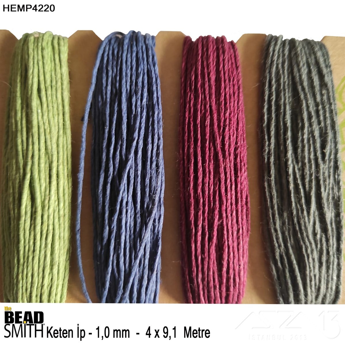 İp, Kordon, Misina / Keten İpler / Doğal Keten İp SetiKeten İplerBeadSmith06.Tm.64.Hm.15İp - Doğal Keten 4'lü İp Seti - 1,0 mm - Hemp4220 - 4x9,1 Metre 