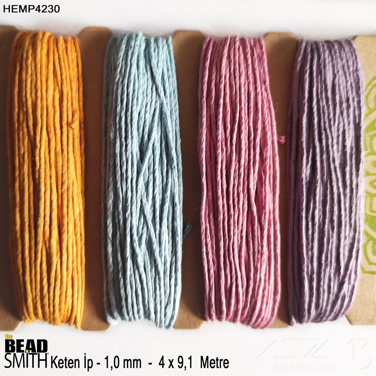 İp, Kordon, Misina / Keten İpler / Doğal Keten İp SetiKeten İplerBeadSmith06.Tm.64.Hm.16İp - Doğal Keten 4'lü İp Seti - 1,0 mm - Hemp4230 - 4x9,1 Metre 