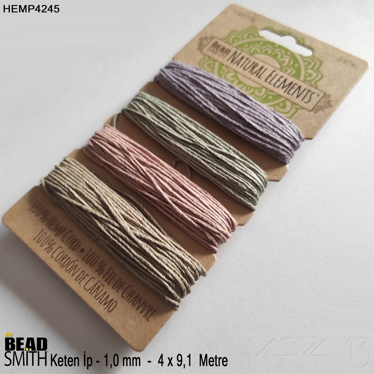 İp, Kordon, Misina / Keten İpler / Doğal Keten İp SetiKeten İplerBeadSmith06.Tm.64.Hm.17İp - Doğal Keten 4'lü İp Seti - 1,0 mm - Hemp4245 - 4x9,1 Metre 